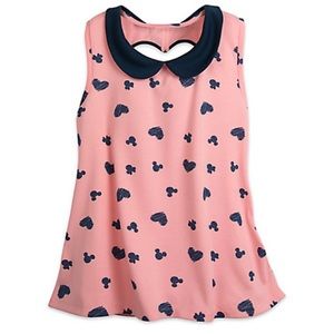 Disney Boutique Women's Tank Top - Mickey & Minnie Icons Hearts - Pink